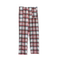 thumbnail image 1 of Mens Fleece PJ Pajama Pants, White Plaid, Size L, 1 of 1