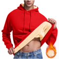 thumbnail image 1 of Mens Fleece Pullover Fleece Lined Heavy Weight Hoodie Heavy Duty Winter Hooded Sweatshirt Thermal Warm Sweatshirts, Limited Time Offer Under 10 Dollars, 1 of 6