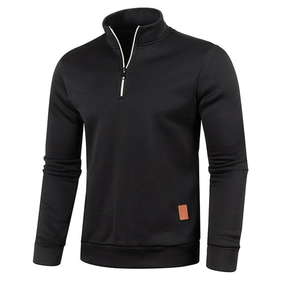 Men's Quarter Zip Pullover Premium Fleece Lined Long Sleeve Golf Shirts Sweatshirts Sweater Mock Neck Polo Sweaters