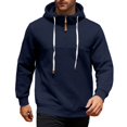 thumbnail image 1 of Mens Fleece Quarter Zip Pullover Hoodies for Men Long Sleeve Casual Hoodies Drawstring Fashion Sweatshirt, 1 of 9
