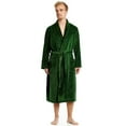 thumbnail image 1 of Mens Fleece Robe Green Size L/XL, 1 of 2
