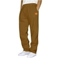 thumbnail image 1 of Mens Fleece Sweatpants Lightweight Elastic Waist Baggy Pants Drawstring Hiking Jogger Loose Wide Leg Pants with Pockets, 1 of 5