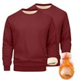 thumbnail image 1 of Mens Fleece Sweatshirts 2 Pack Crew Neck Sherpa Lined Sweatshirts Winter Warm Pullover Sweater Thicked Thermal Tops Soft Comfy Long Sleeve Sweatshirt Plain Casual Fuzzy Sweatshirt, 1 of 7