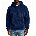 thumbnail image 1 of Mens Fleece Winter Hoodie Long Sleeve Casual Loose Fit Warm Pullover Sweatshirt Navy 2XL, 1 of 6