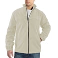 thumbnail image 1 of Mens Fleece Zip up Jackets - Lightweight Zip Mock Neck Sweatshirt No Hood Front Zipper Solid Color Long Sleeve Fall Jackets with Side Pockets, S, 1 of 6