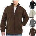 thumbnail image 1 of Mens Fleece Zip up Jackets - Lightweight Zip Mock Neck Sweatshirt No Hood Front Zipper Solid Color Long Sleeve Fall Jackets with Side Pockets, Xl, 1 of 8