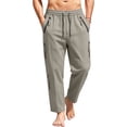 thumbnail image 1 of Mens Flex Pants Jerdar Men's Cargo Pants Elastic Waist Drawstring Multi Pockets Zipper Polyester Casual Athletic Sport Sweatpants Jogger Straight Leg Long Trousers, 1 of 9