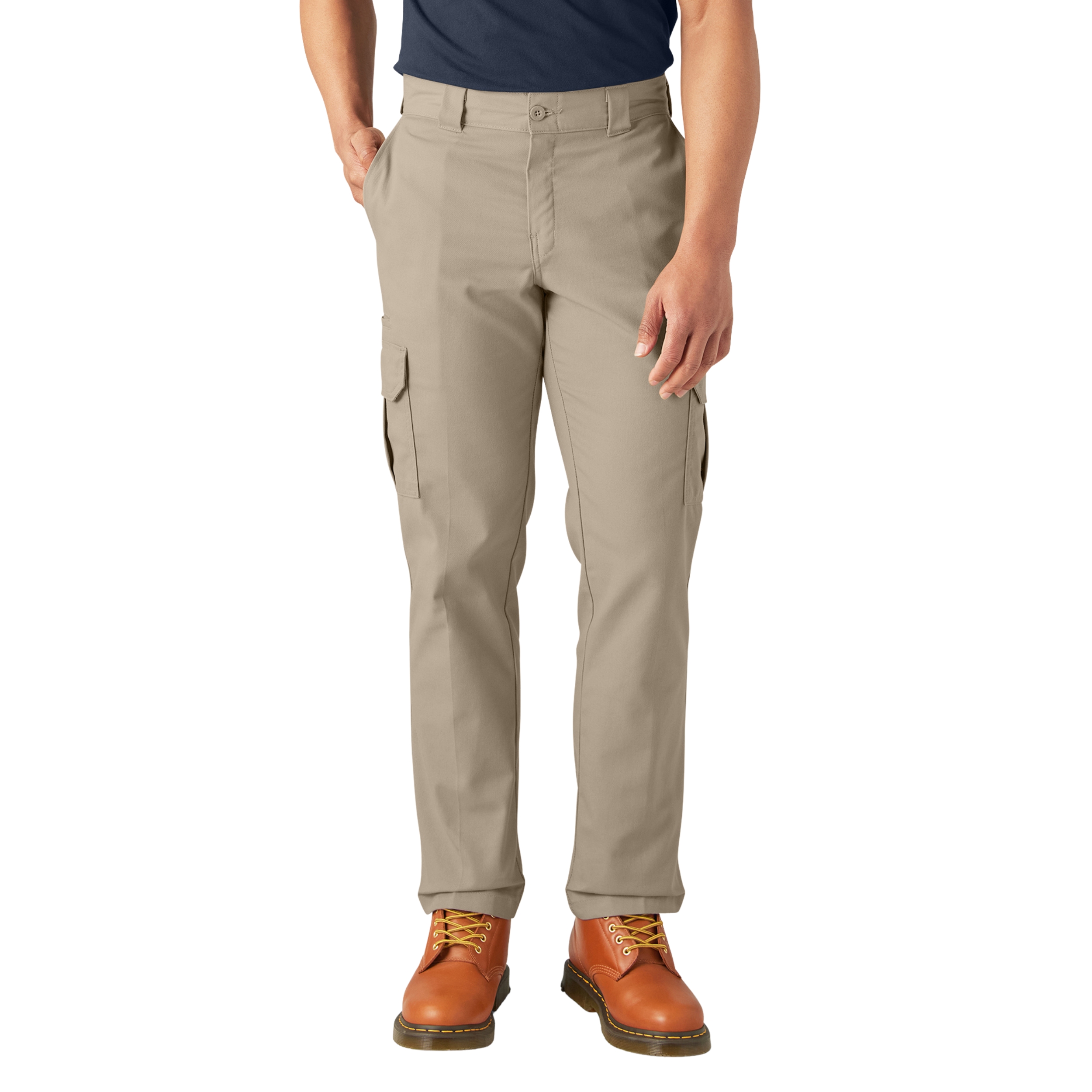 Buyless Fashion Boys' Flat Front Casual Dress Pants - 100% Cotton Regular Fit (Size 22, Inseam 31)