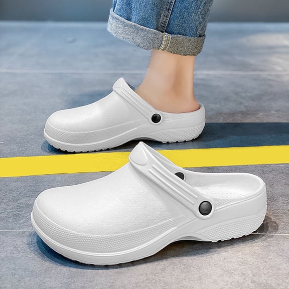 Mens Flip Flops Arch Support Chef Non Clogs Work Chef Kitchen Zapatos De Chef Close Toe Sandals Men