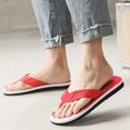 thumbnail image 1 of Mens Flip Flops Arch Support Summer Comfortable Slip On Lightweight Flat Indoor Outdoor Beach Casual Walking Party Vacation Open Toe Sandals for Men, 1 of 8