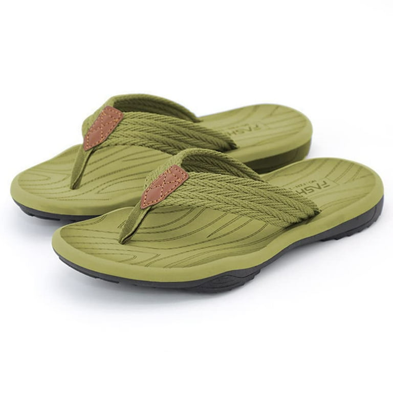 Mens Flip Flops Comfortable Thong Sandals Arch Support 