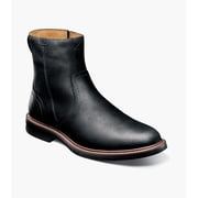 Florsheim Norwalk Plain Toe Mens Side Zip Boot, Black Crazy Horse, 11 M