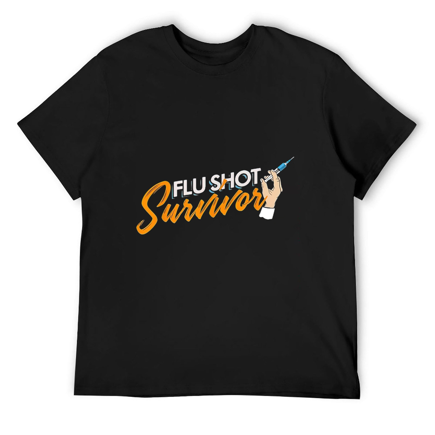 Mens Flu Shot Survivor Cute Vaccination Funny Caregiver Gift TShirt