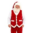 thumbnail image 1 of Mens Fluffy Xmas Santa Vest Flannel Sleeveless Warmy Vest Jackets Red L, 1 of 5