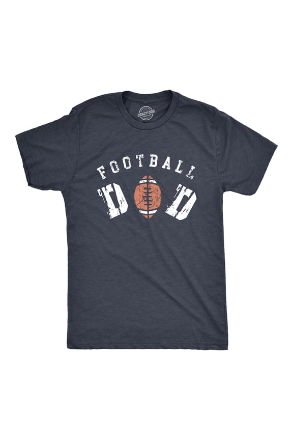 Mens Football Dad T Shirt Funny Cool Fathers Day Gift Foot Ball Graphic Tee for Guys Graphic Tees