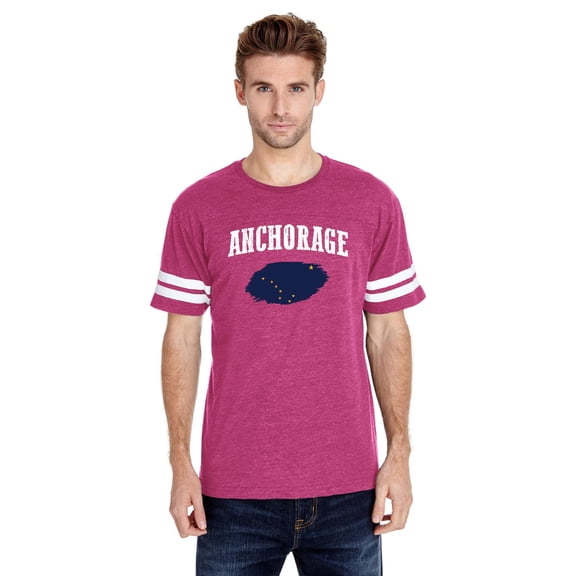 Mens Football Fine Jersey T-shirts - Anchorage