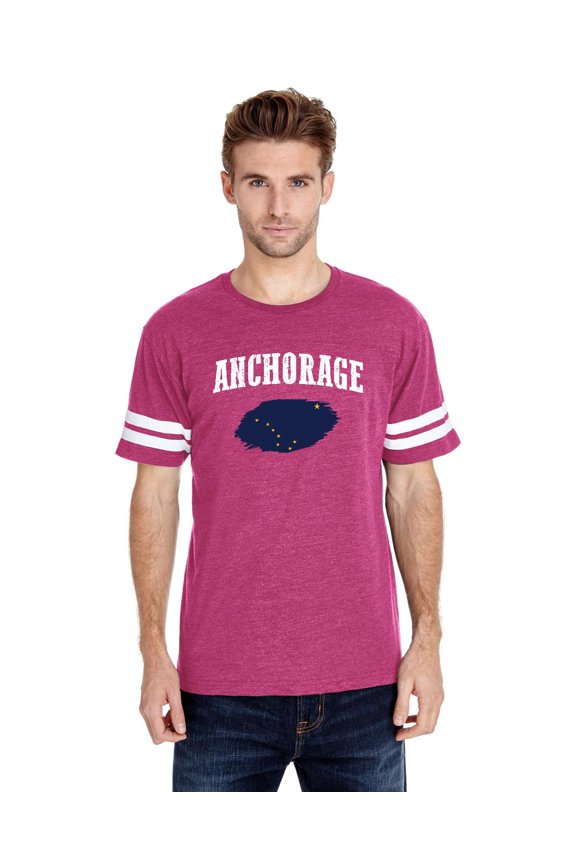 Mens Football Fine Jersey T-shirts - Anchorage