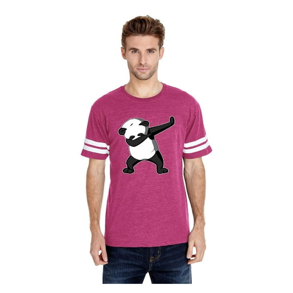 Mens Football Fine Jersey T-shirts - Dancing Panda