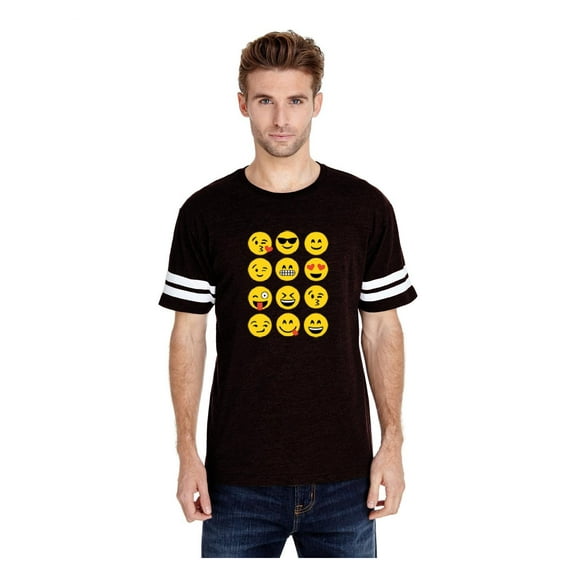 Mens Football Fine Jersey T-shirts - Emoji Group