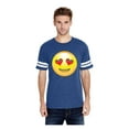 thumbnail image 1 of Mens Football Fine Jersey T-shirts - Emoji Smiling Face, 1 of 5