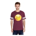 thumbnail image 1 of Mens Football Fine Jersey T-shirts - Emoji Winky Face, 1 of 5