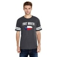 thumbnail image 1 of Mens Football Fine Jersey T-shirts - Fort Worth Texas Flag, 1 of 5