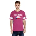 thumbnail image 1 of Mens Football Fine Jersey T-shirts - Fort Worth Texas Flag, 1 of 3
