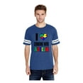 thumbnail image 1 of Mens Football Fine Jersey T-shirts - I Love Someone With Autism, 1 of 5