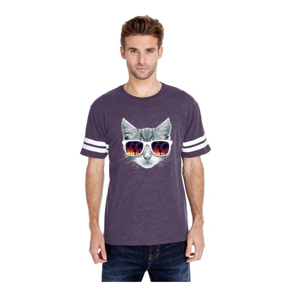 Mens Football Fine Jersey T-shirts - Kitty
