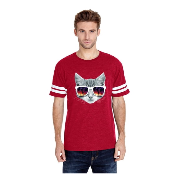 Mens Football Fine Jersey T-shirts - Kitty