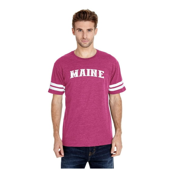 Mens Football Fine Jersey T-shirts - Maine