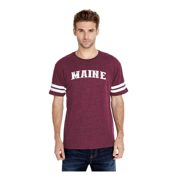 Mens Football Fine Jersey T-shirts - Maine