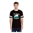 thumbnail image 1 of Mens Football Fine Jersey T-shirts - ONE HAPPY CAMPER, 1 of 3