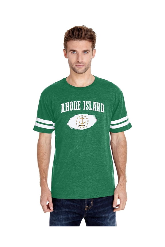 Mens Football Fine Jersey T-shirts - Rhode Island
