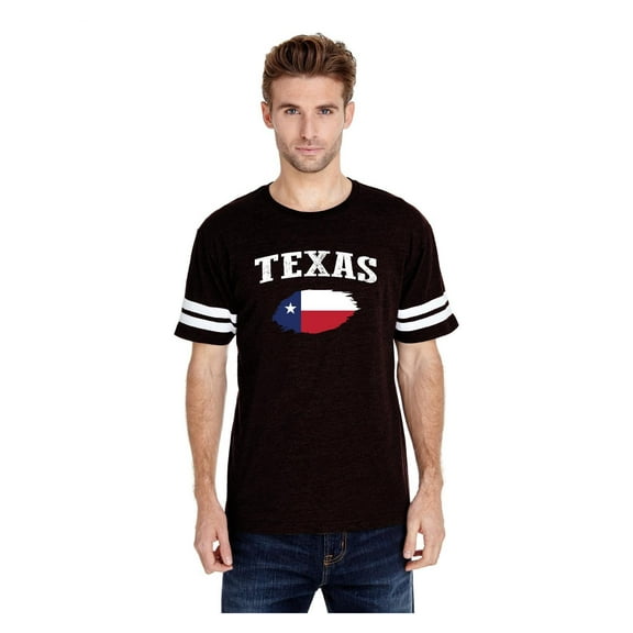 Mens Football Fine Jersey T-shirts - Texas Flag