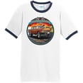 thumbnail image 1 of Mens Ford '57 Gasser 1957 100% Cotton Ringer Tee Shirt, 3XL White/Navy, 1 of 5