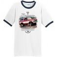 thumbnail image 1 of Mens Ford Bronco Country 100% Cotton Ringer Tee Shirt, 3XL White/Navy, 1 of 5