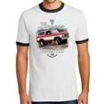 thumbnail image 1 of Mens Ford Bronco Country 100% Cotton Ringer Tee Shirt, Small White/Black, 1 of 5