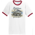 thumbnail image 1 of Mens Ford Bronco Enjoy the Ride 100% Cotton Ringer Tee Shirt, Small White/Red, 1 of 5