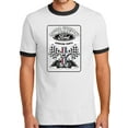 thumbnail image 1 of Mens Ford Flags Genuine Parts 100% Cotton Ringer Tee Shirt, Large White/Black, 1 of 5
