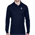 thumbnail image 1 of Mens Ford Mustang GT Legend Lives Long Sleeve Polo Shirt - Navy, XL, 1 of 1