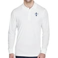 thumbnail image 1 of Mens Ford Mustang GT Legend Lives Long Sleeve Polo Shirt - White, Large, 1 of 1