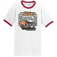 thumbnail image 1 of Mens Ford Mustang Mach I Horsepower 100% Cotton Ringer Tee Shirt, 4XL White/Red, 1 of 5