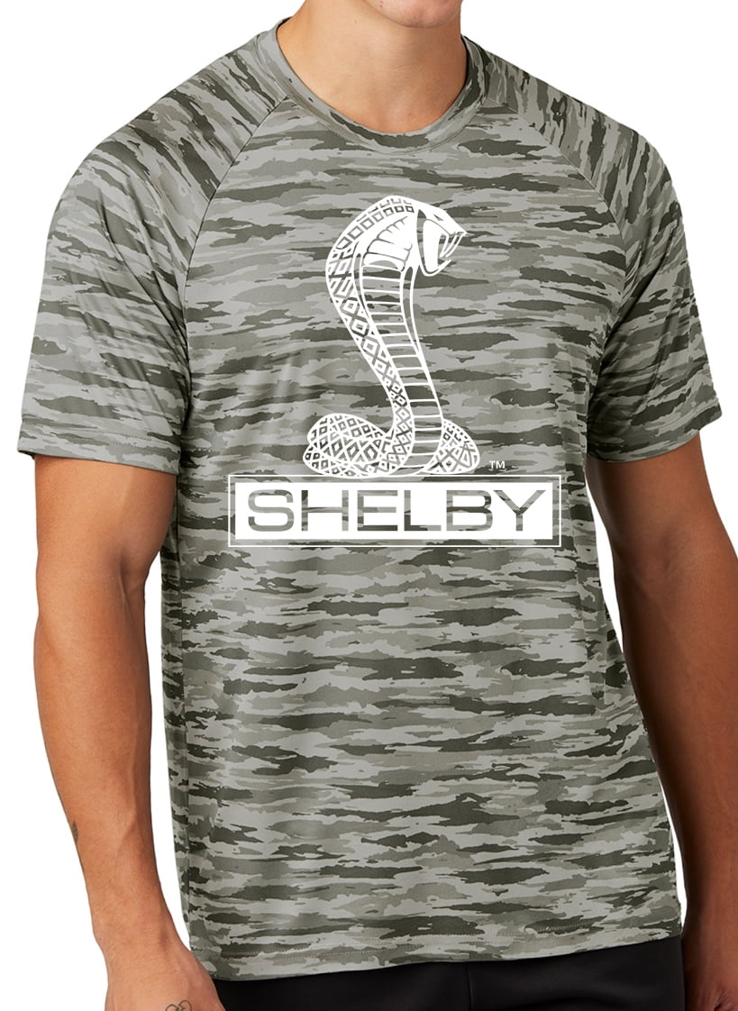 Mens Ford Mustang Shelby COBRA Moisture-Wicking Camo Tee Shirt, Medium True  Navy 