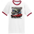 thumbnail image 1 of Mens Ford Mustang Untamed 100% Cotton Ringer Tee Shirt, XL White/Red, 1 of 5