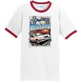 thumbnail image 1 of Mens Ford Mustang Untamed American Spirit 100% Cotton Ringer Tee Shirt, 3XL White/Red, 1 of 5