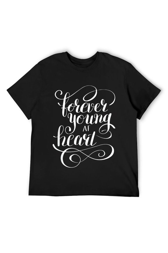 Mens Forever Young At Heart T-Shirt Black