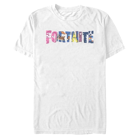 Mens Fortnite Classic Logo Character Fill T Shirt