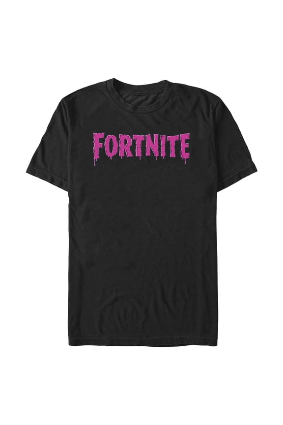 Mens Fortnite Halloween Classic Game Logo Neon Goo T Shirt