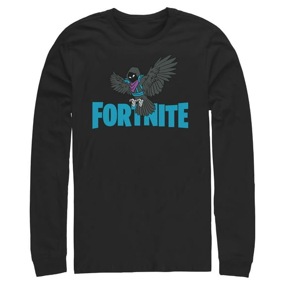Mens Fortnite Raven Logo Long Sleeve Shirt